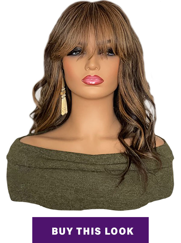 Brown/Blonde Highlights Wig Styles For The Holidays