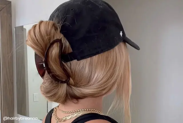 Tucked Hairstyle with a claw clip